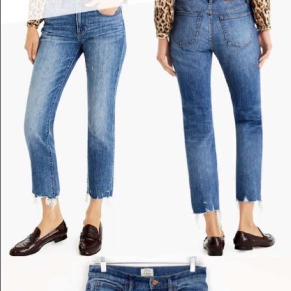 J crew slim broken in boyfriend jeans size 25 medium wash - Picture 6 of 6